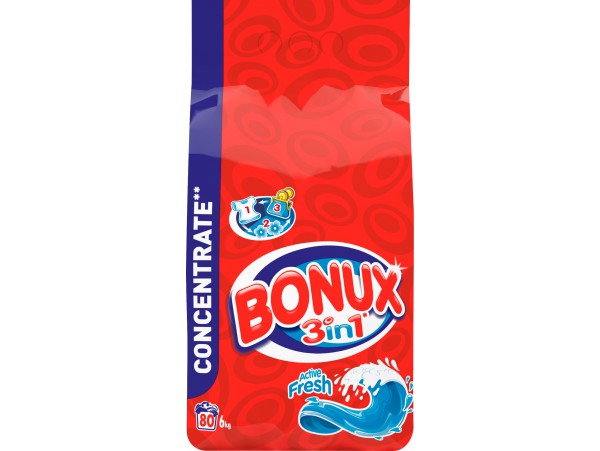 Bonux 3v1 Active Fresh стиральный порошок 6 кг